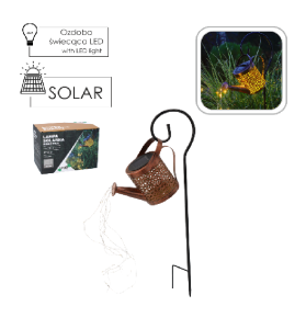 Lampa Solarna Konewka 37 LED ciepły biały